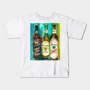 Man Cave  Black and White, Lager and Light Beer Kids T-Shirt